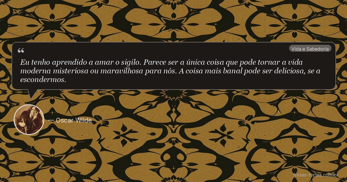 Frase de Oscar Wilde