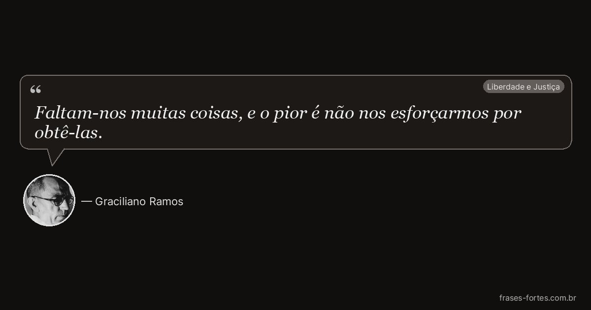 Frase de Graciliano Ramos