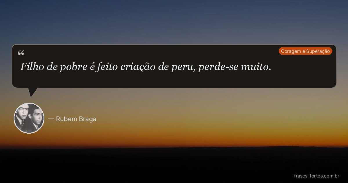 Frase de Rubem Braga