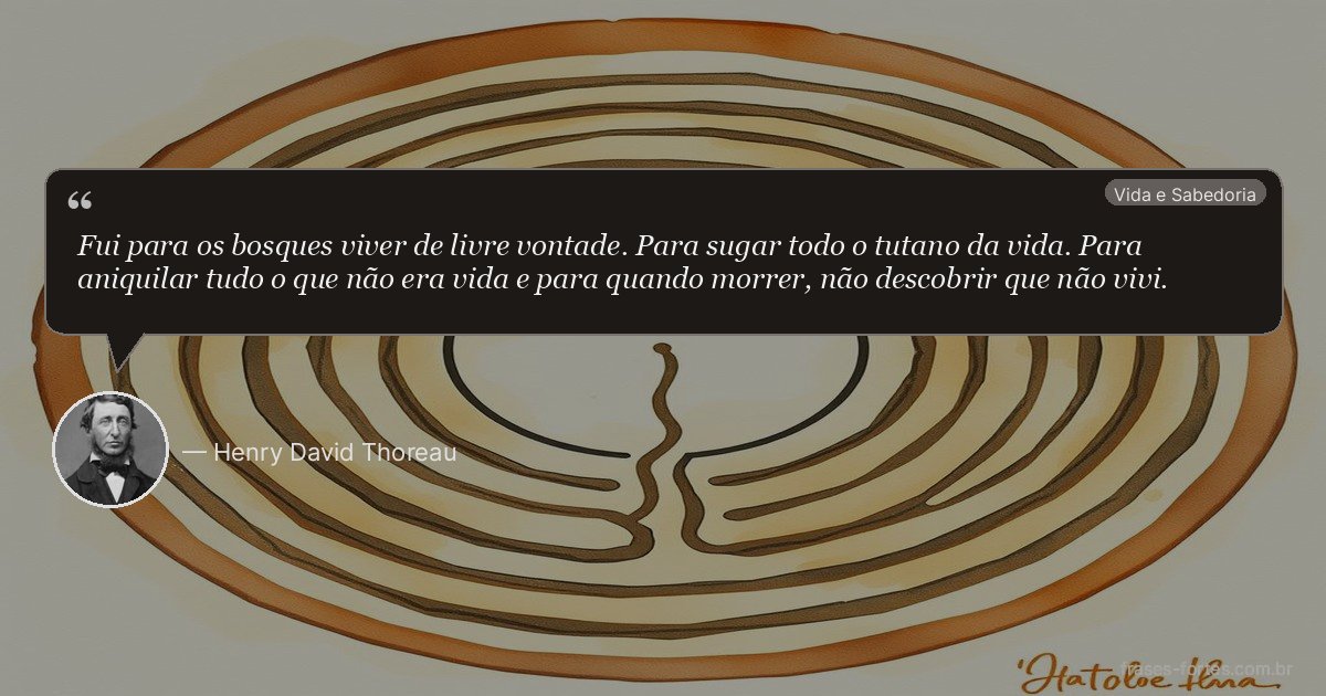 Frase de Henry David Thoreau