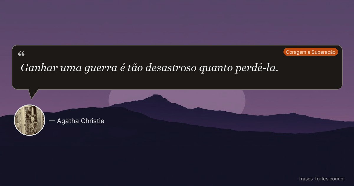 Frase de Agatha Christie