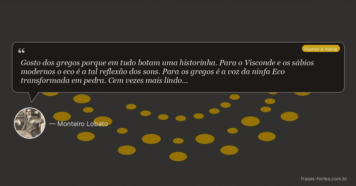 Frase de Monteiro Lobato