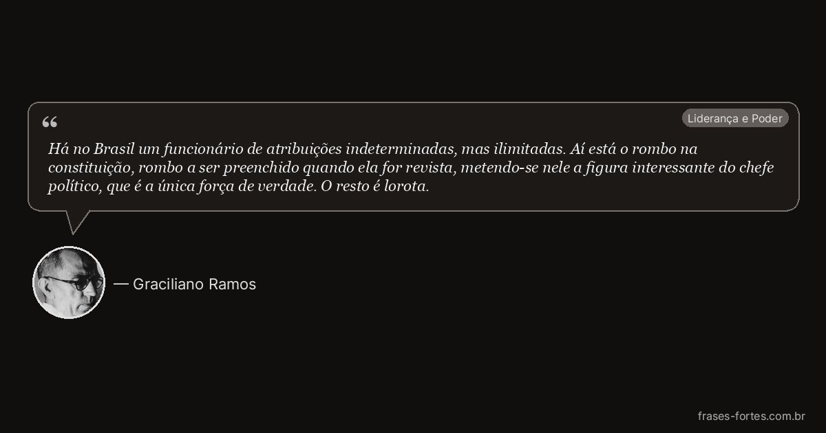 Frase de Graciliano Ramos