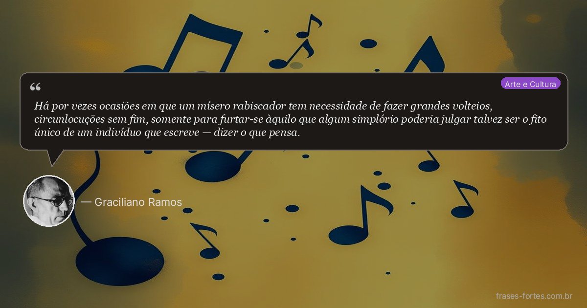 Frase de Graciliano Ramos