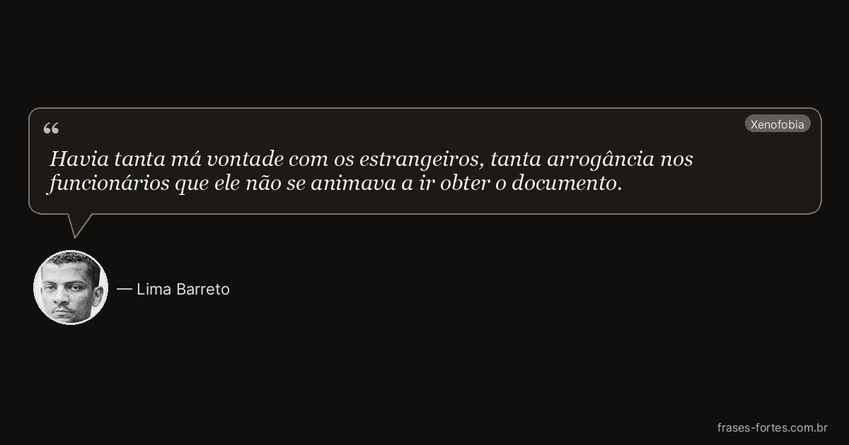 Frase de Lima Barreto