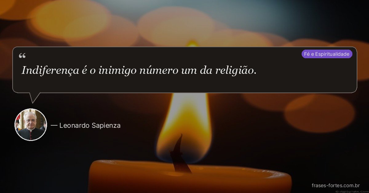 Frase de Leonardo Sapienza
