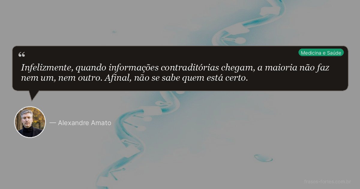 Frase de Alexandre Amato