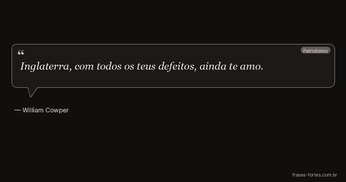 Frase de William Cowper