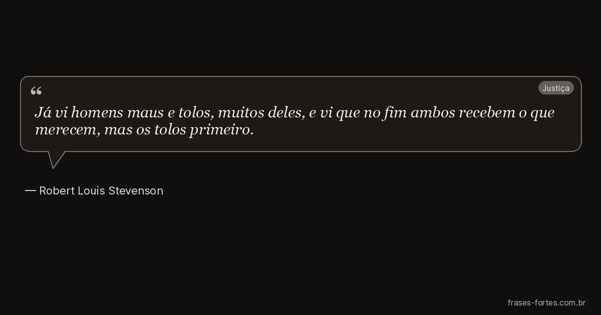 Frase de Robert Louis Stevenson