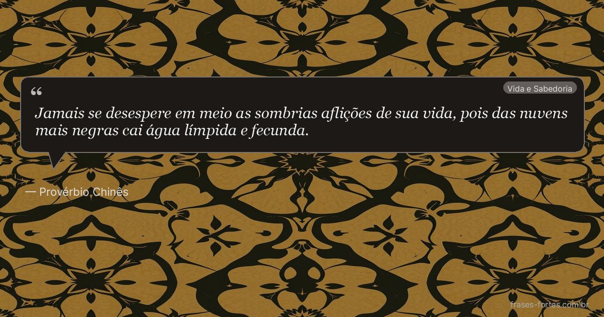 Frase de Provérbio Chinês