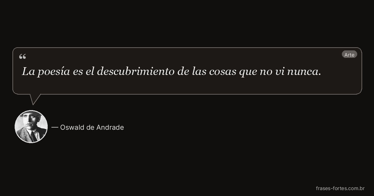 Frase de Oswald de Andrade