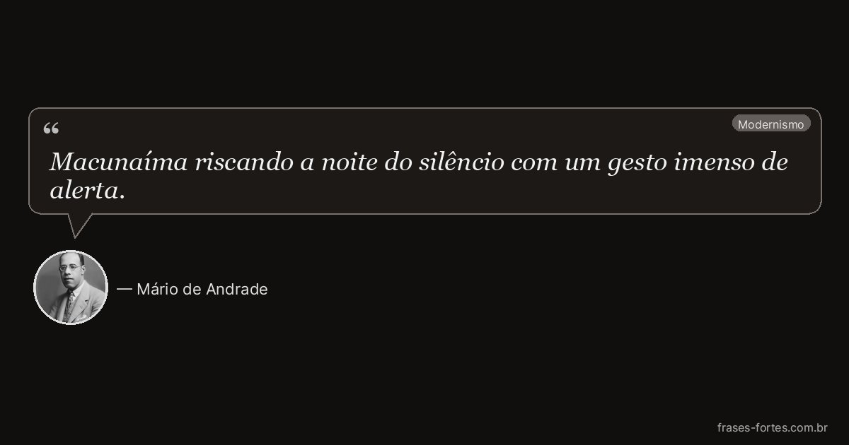 Frase de Mário de Andrade