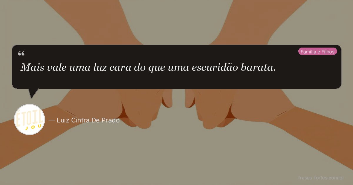 Frase de Luiz Cintra De Prado