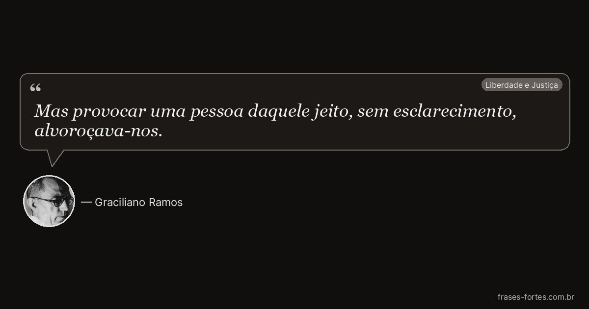 Frase de Graciliano Ramos