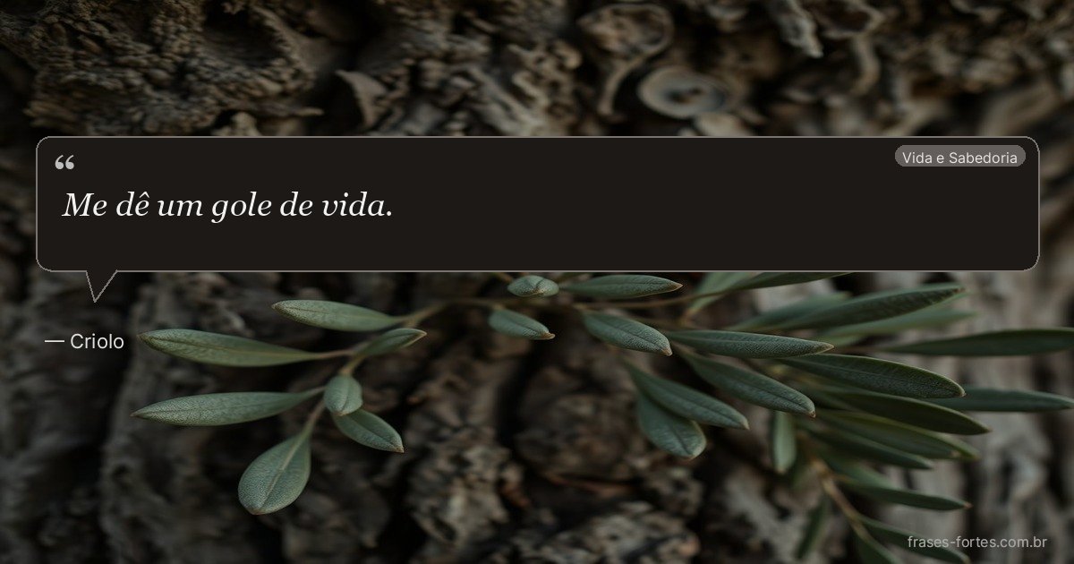 Frase de Criolo