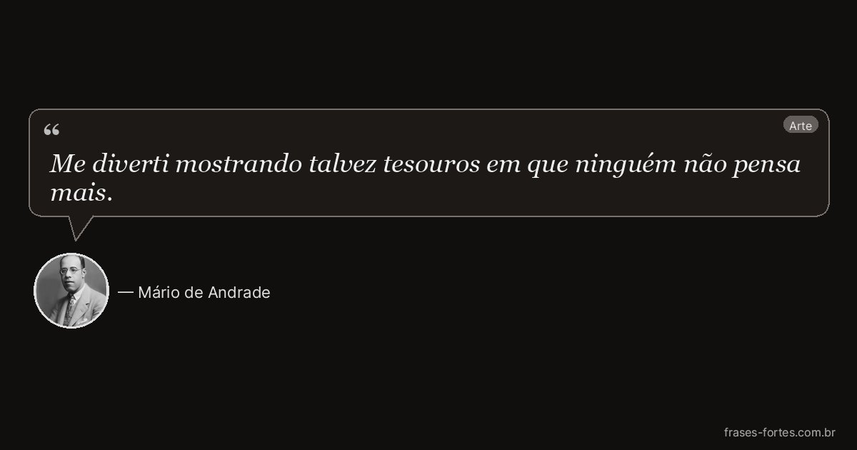 Frase de Mário de Andrade