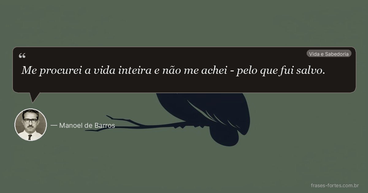 Frase de Manoel de Barros