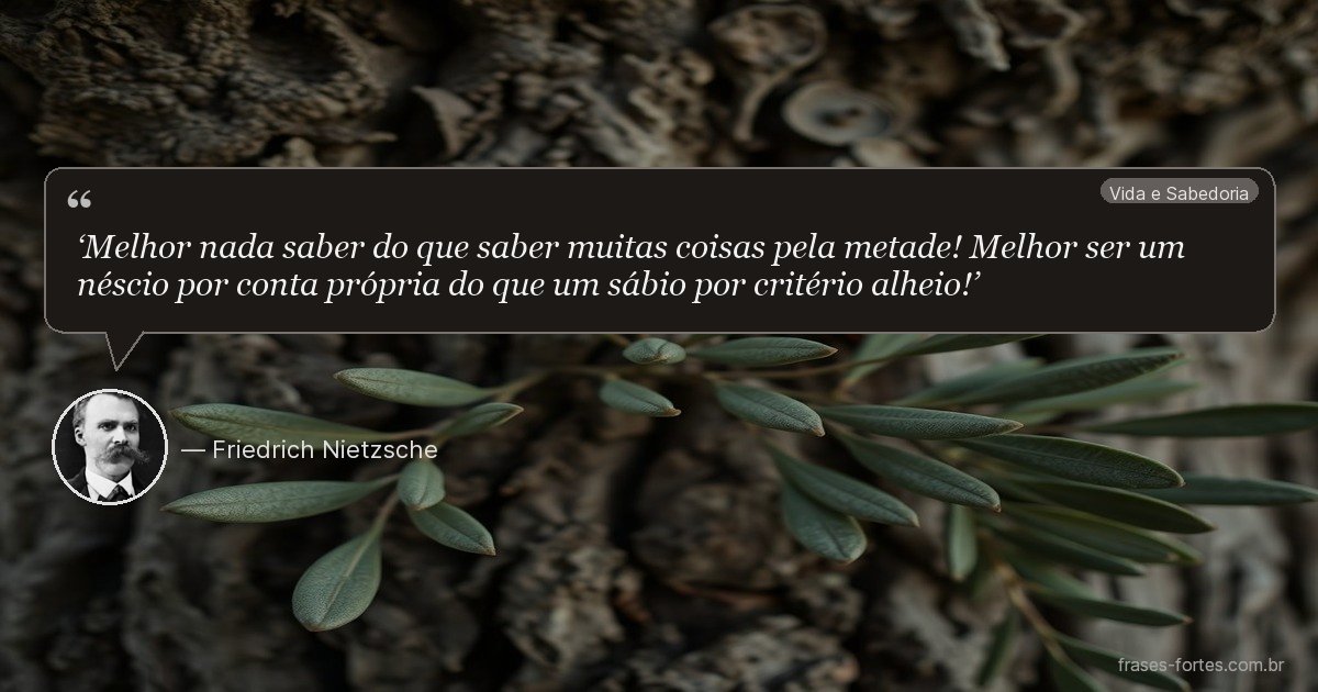 Frase de Friedrich Nietzsche