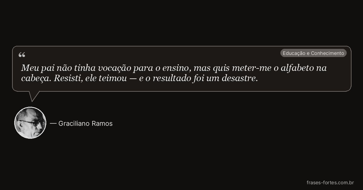 Frase de Graciliano Ramos