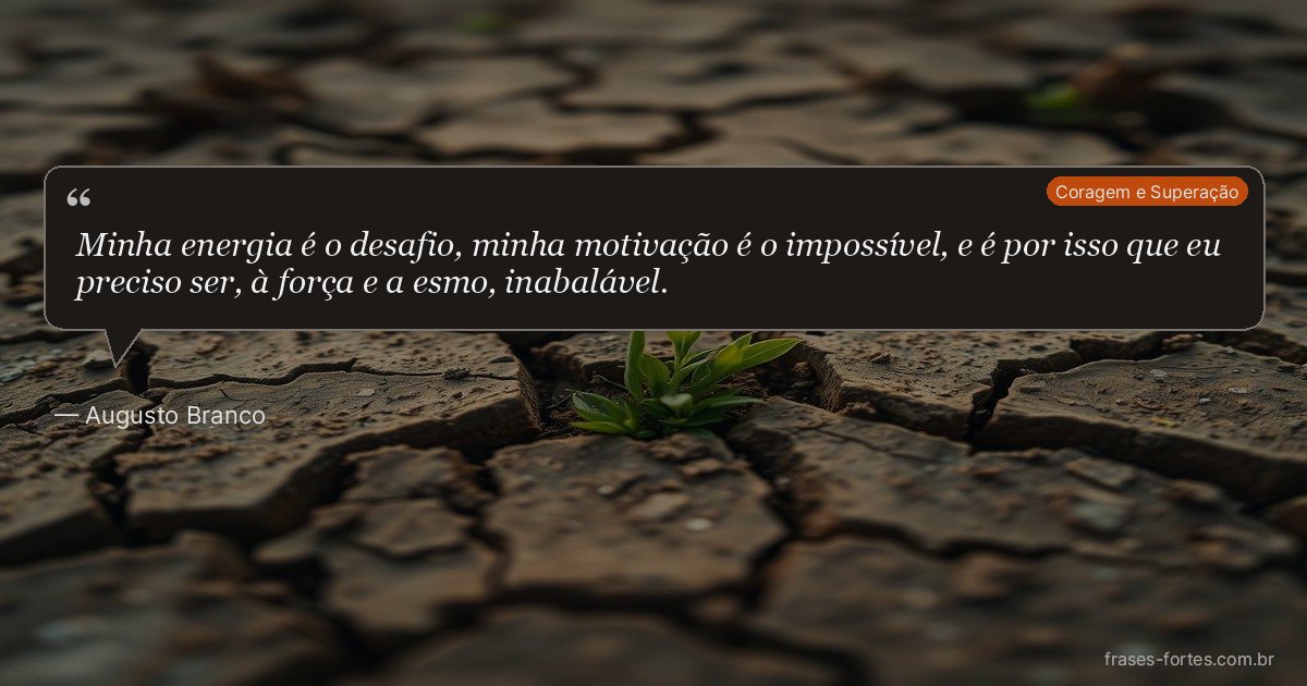 Frase de Augusto Branco