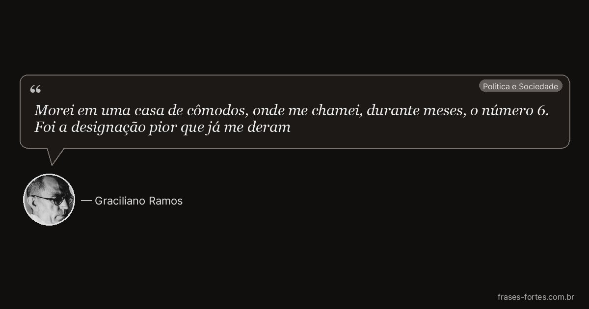 Frase de Graciliano Ramos
