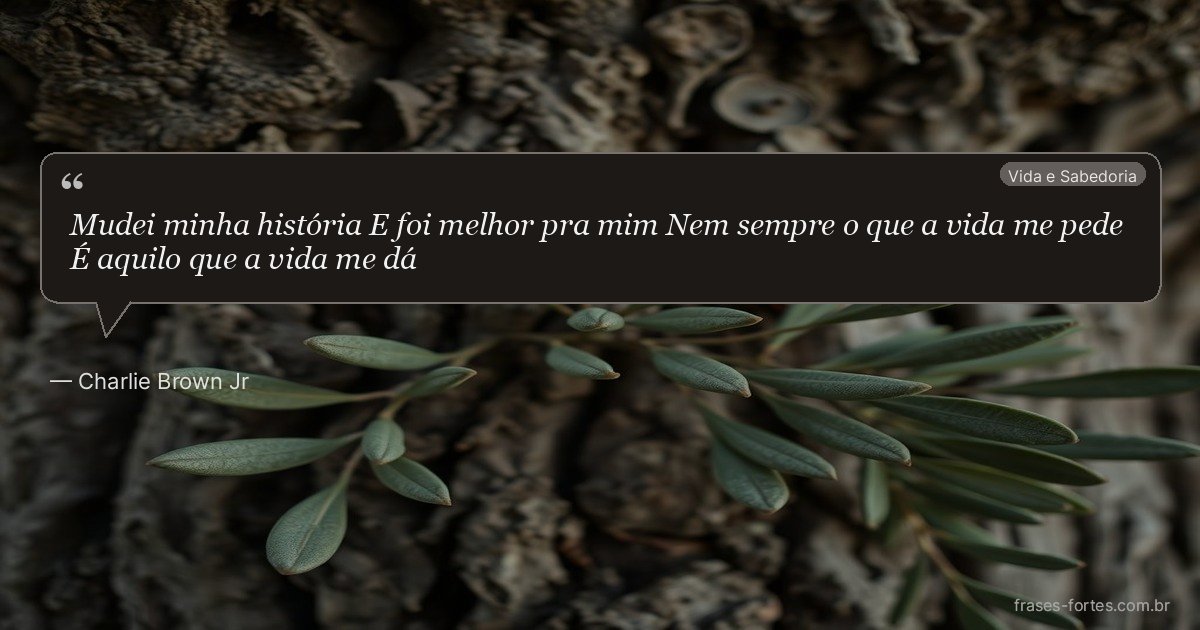 Frase de Charlie Brown Jr