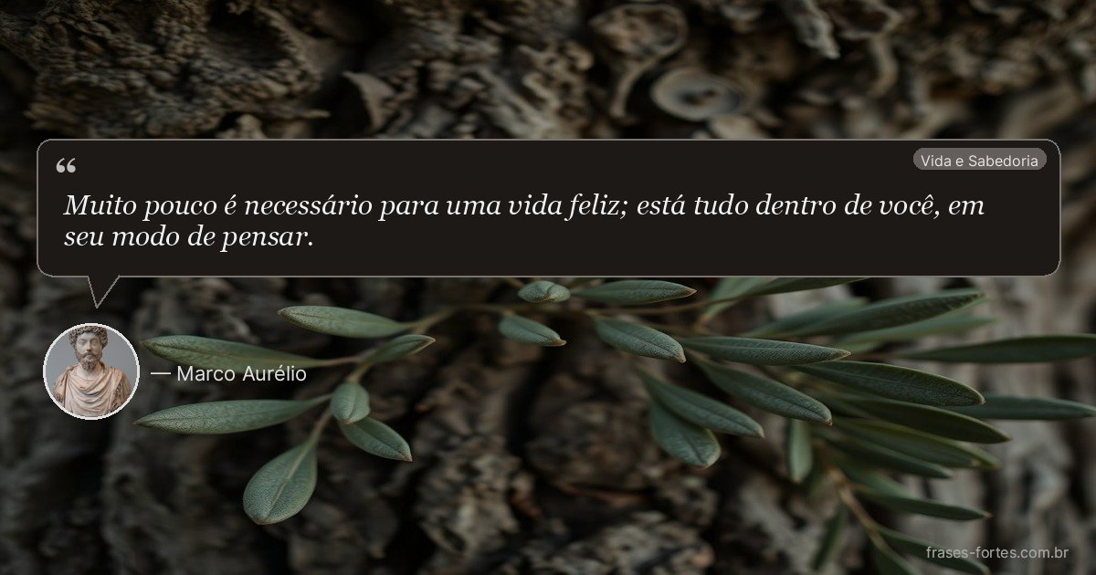 Frase de Marco Aurélio