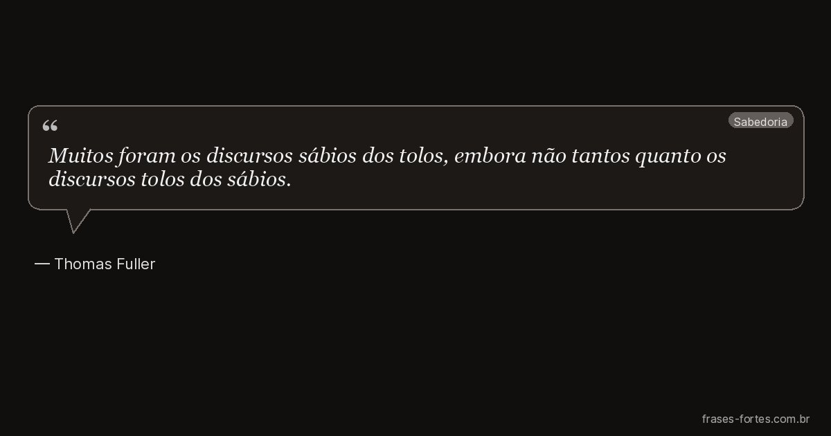 Frase de Thomas Fuller