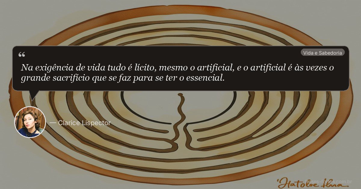 Frase de Clarice Lispector