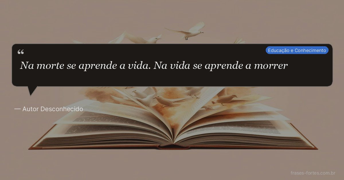 Frase de Autor Desconhecido