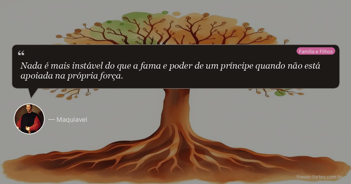 Frase de Maquiavel