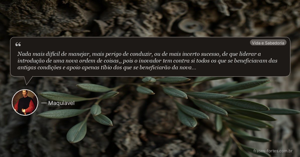 Frase de Maquiavel