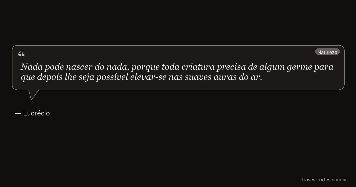 Frase de Lucrécio