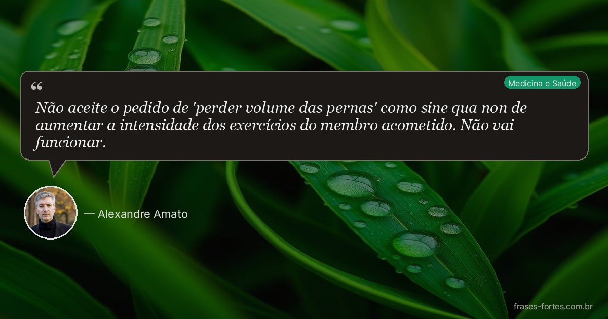 Frase de Alexandre Amato