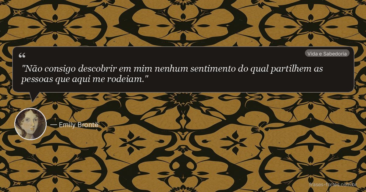 Frase de Emily Brontë