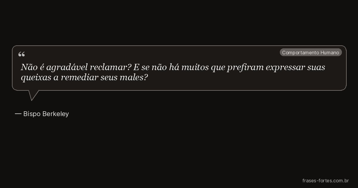 Frase de Bispo Berkeley