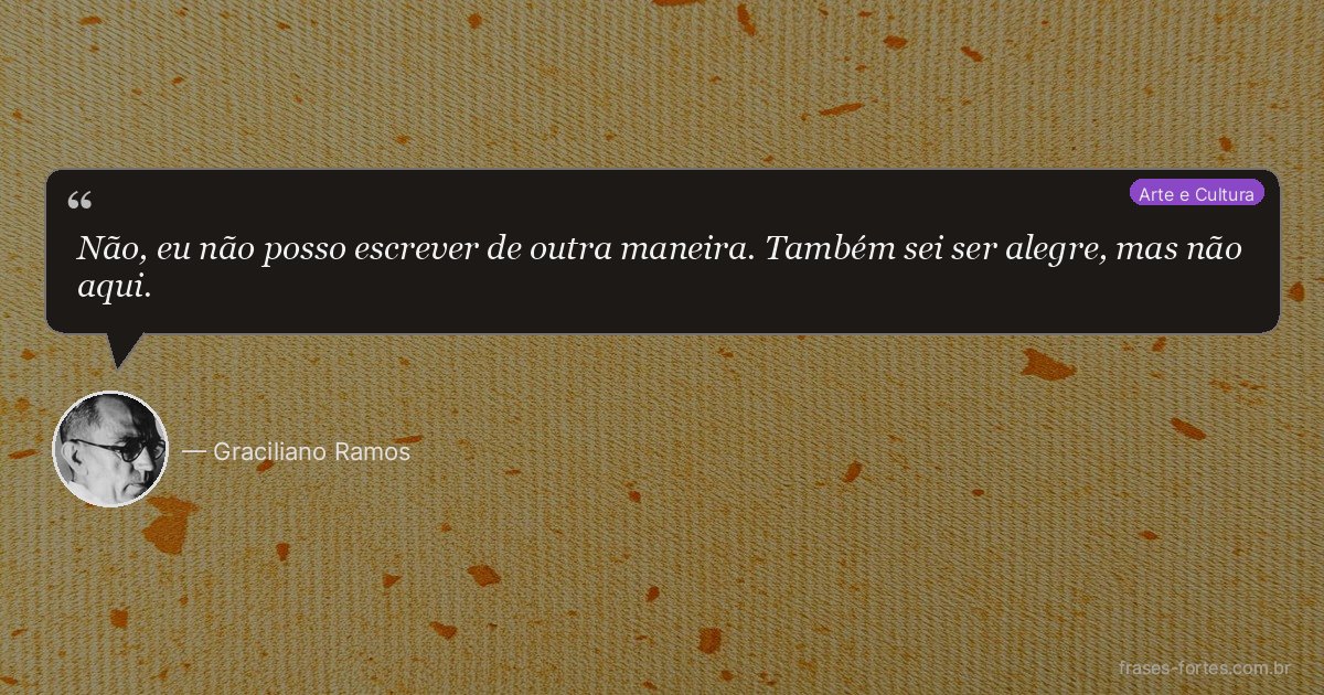 Frase de Graciliano Ramos