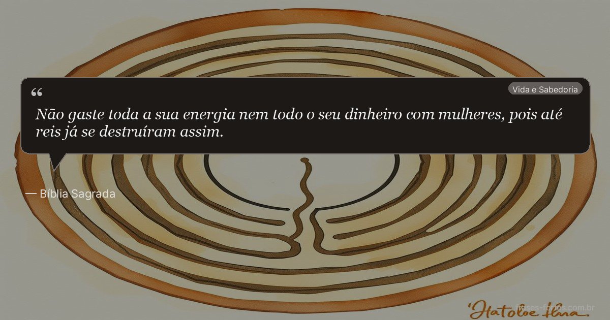 Frase de Bíblia Sagrada