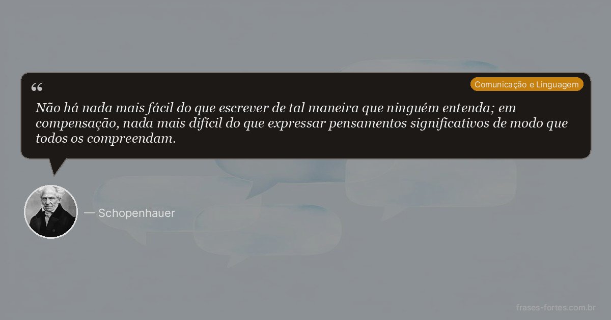 Frase de Schopenhauer