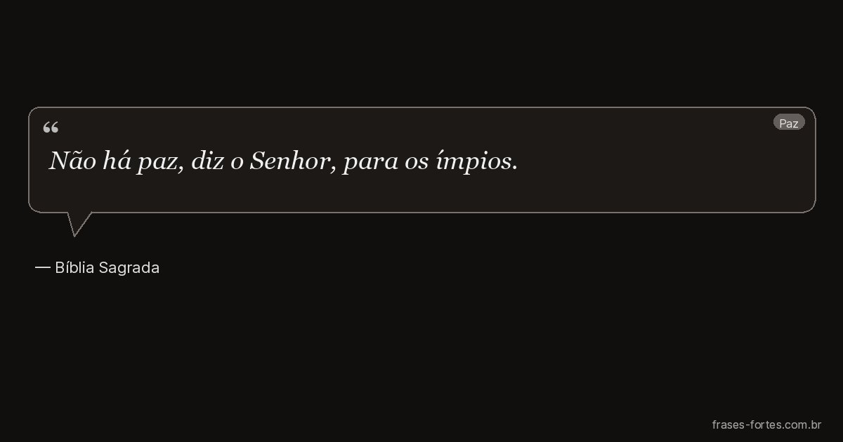 Frase de Bíblia Sagrada