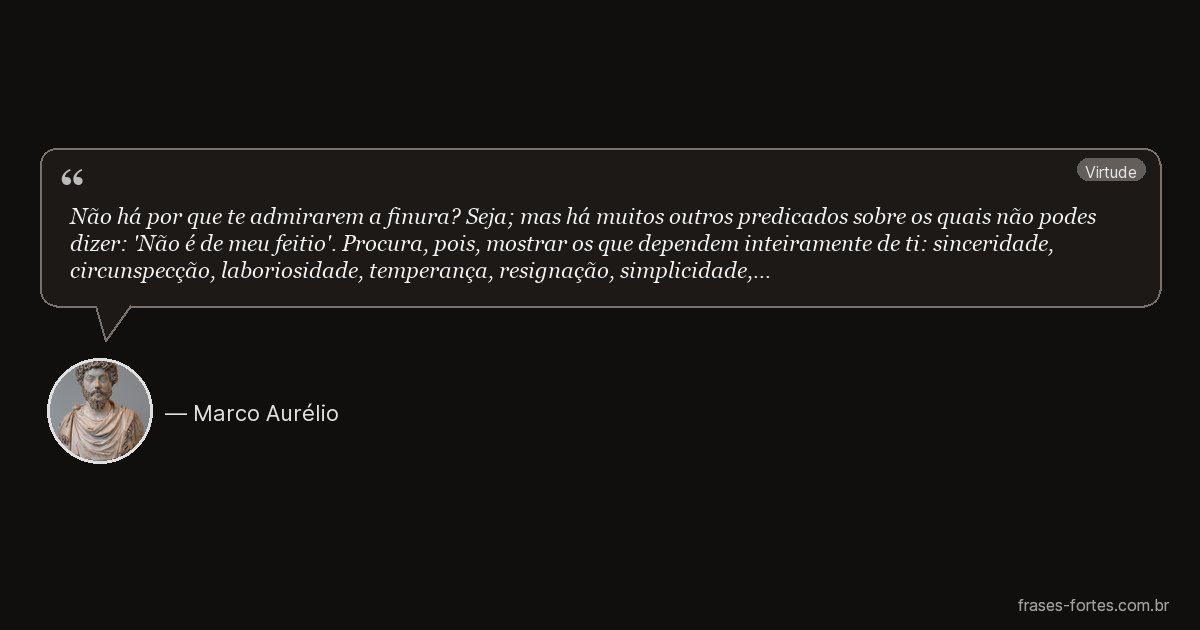 Frase de Marco Aurélio