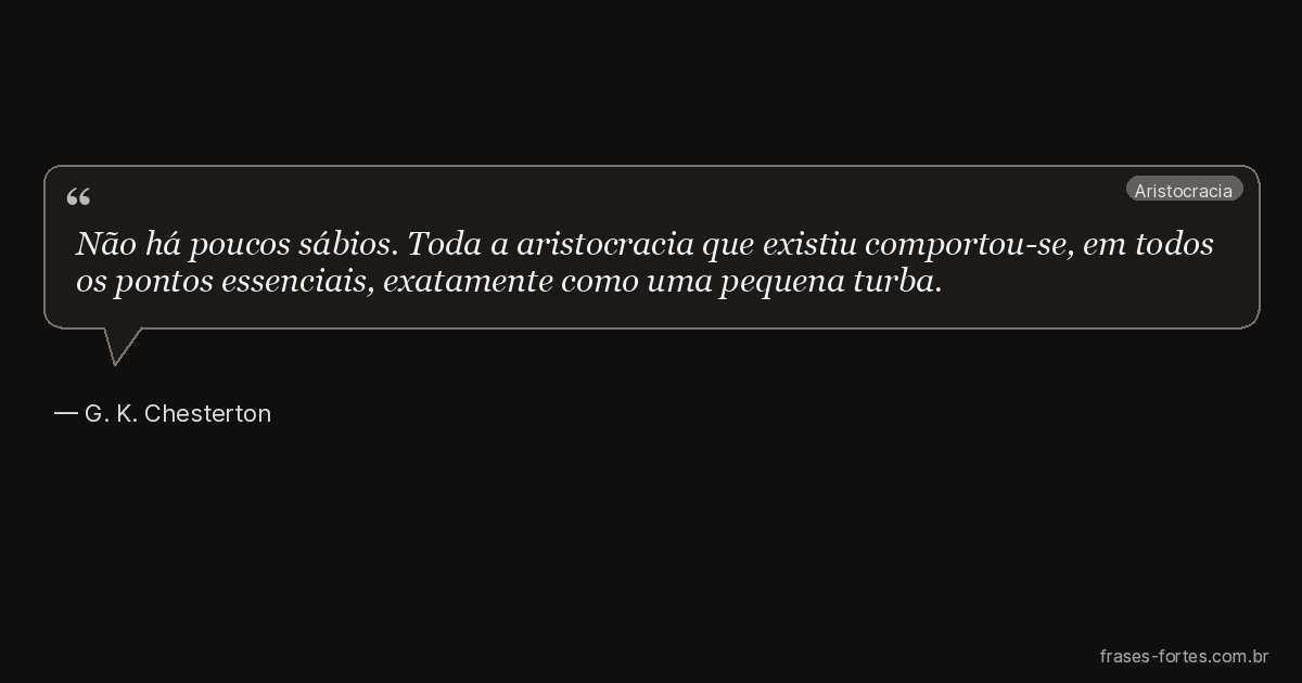 Frase de G. K. Chesterton