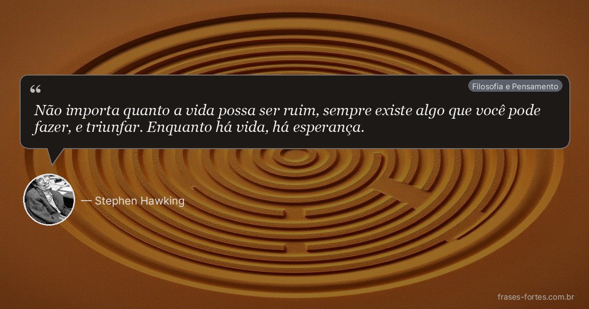 Frase de Stephen Hawking