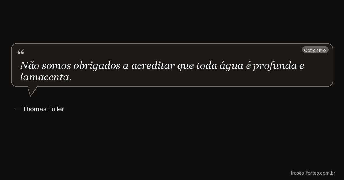 Frase de Thomas Fuller