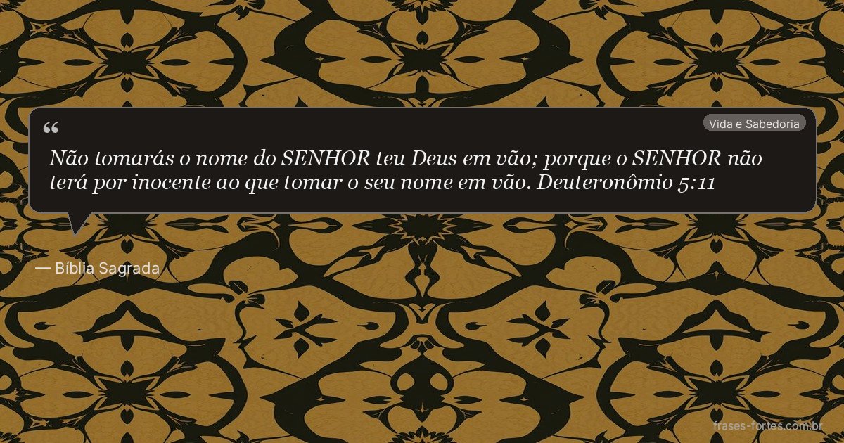 Frase de Bíblia Sagrada