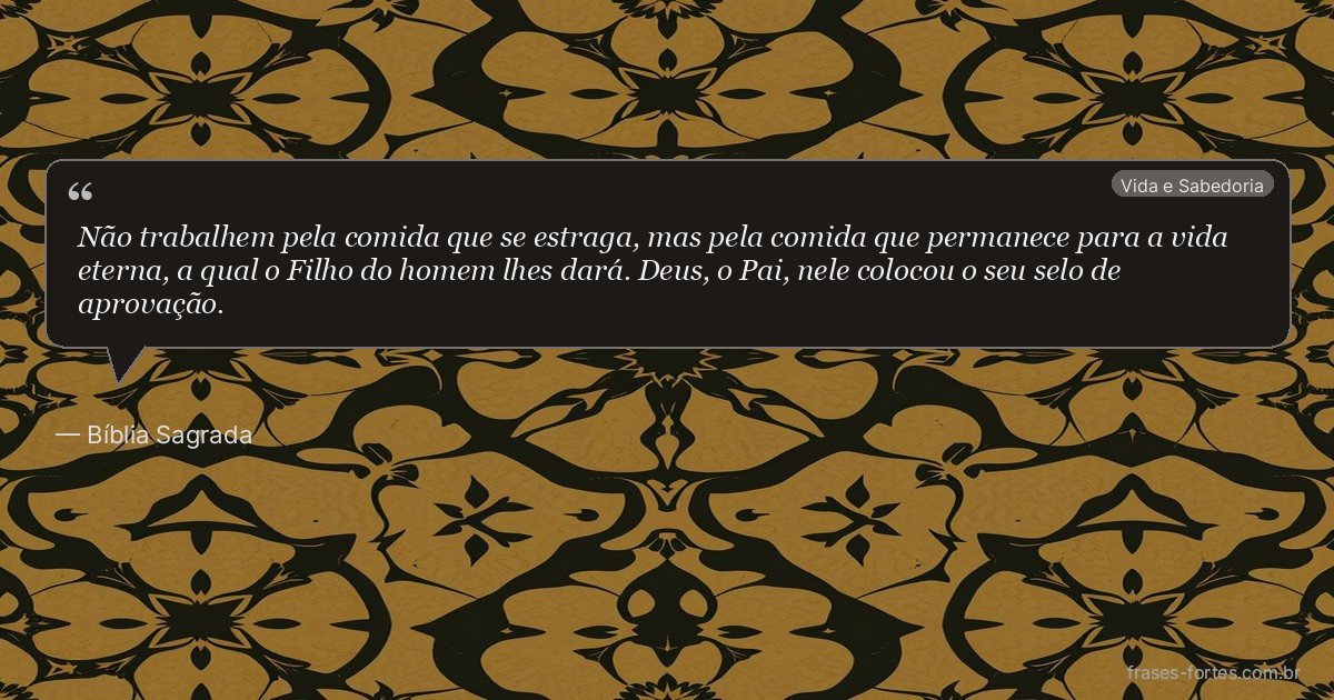 Frase de Bíblia Sagrada