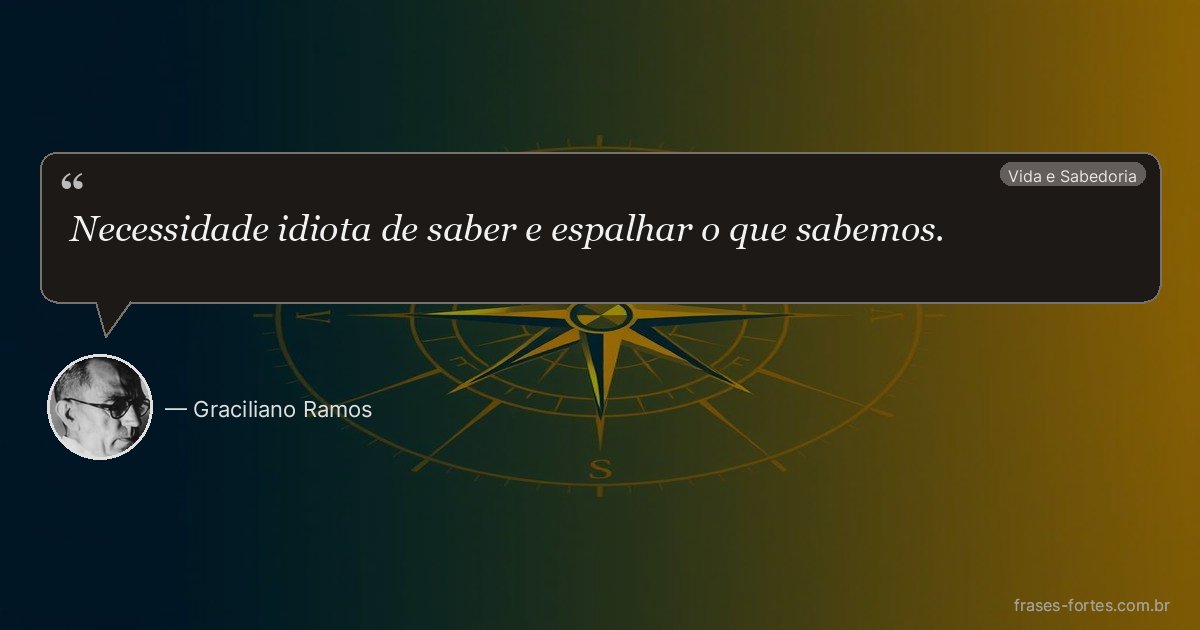 Frase de Graciliano Ramos