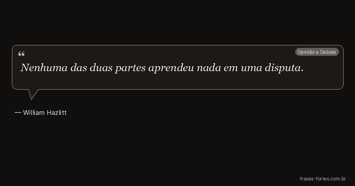 Frase de William Hazlitt