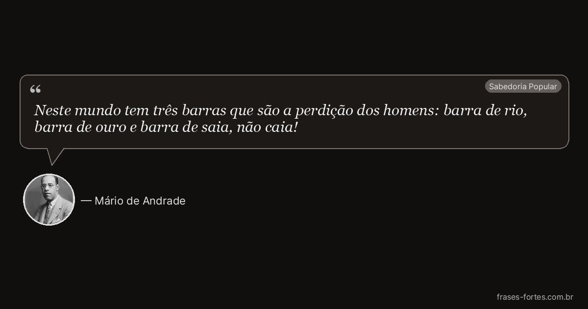 Frase de Mário de Andrade