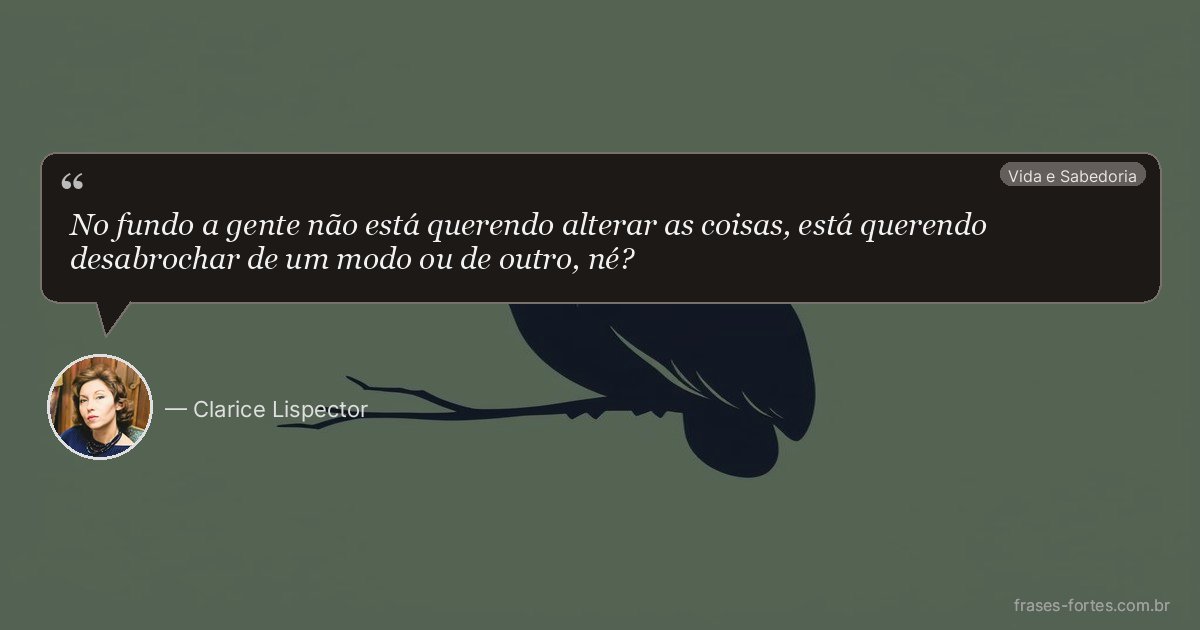 Frase de Clarice Lispector